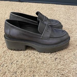 Free People Lyra lug sole black loafer size 37.5